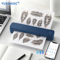 Mini Impresora Térmica Inalámbrica Portátil A4, Compatible con Impresión de Tatuajes, Impresora Térmica de Documentos USB BT para Negocios y Oficina
