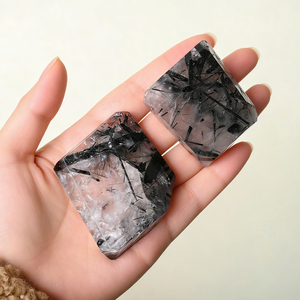 Bloc de cristal de guérison spirituelle de haute qualité en gros, quartz rutilé noir de forme libre pour la guérison à domicile - Product Image 5
