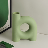 Vase en céramique moderne minimaliste TONFO, vase décoratif pour table, vase à fleurs pour la décoration de la maison, emballage personnalisé disponible
