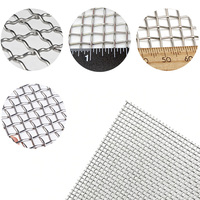 Maille métallique en acier inoxydable de 1 mm, 1,2 mm, 1,5 mm, 2 mm, 2,5 mm, 3 mm, rouleau de treillis métallique, filet tissé gaufré, filtration de précision