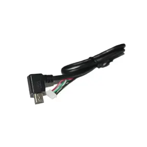 黑色Usb电缆90度转微型，微型公头到终端电缆
