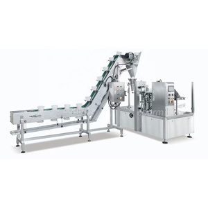 מכונה אוטומטית למילוי אבקות המופעלת על ידי מנוע חשמלי, דיוק של 1%, עבור מיכלי פלסטיק/פחיות בנפח 500 מיליליטר, 220 וולט, לאריזת מוצרי מזון. - Product Image 6