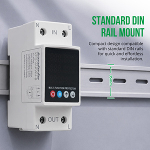 Protector de Voltaje Monofásico KP2-VAKWH-B AC AVR, Material de PC, Ajustable, Auto-Reajustable, Inteligente, Montaje en Riel, 220V - Product Image 5