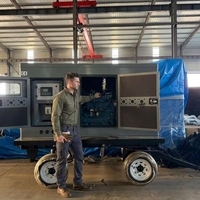 Groupe électrogène diesel Ricardo mobile sur remorque 20kW 30kW 50kW 80kW – Solution d'alimentation portable pour utilisation extérieure d'urgence