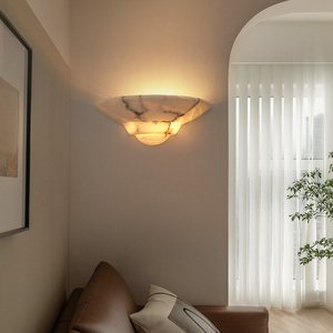 Lámpara de pared de alabastro de estilo francés de lujo moderno para sala de estar <span class=keywords><strong>dormitorio</strong></span> mesita de noche Fondo pared pasillo balcón <span class=keywords><strong>con</strong></span> <span class=keywords><strong>luz</strong></span> <span class=keywords><strong>LED</strong></span> - Product Image 2