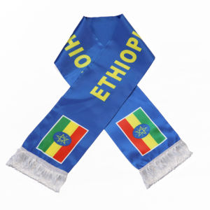 وشاح علم إثيوبيا بالجملة منتجات مخصصة لكرة القدم الهتاف مشجعي العلم الوطني وشاح شرابة شال - Product Image 1