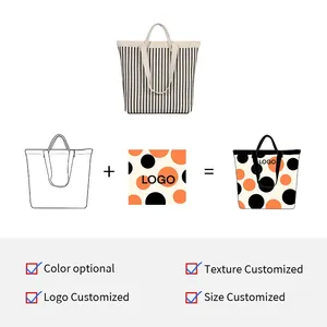 กระเป๋าถือผู้หญิงแบบถักลายคลาสสิก ดีไซน์เรียบหรู จุของได้เยอะ สะพายไหล่ ลายทางถักแบบเรียบง่าย มีซิป พกพาสะดวก ความจุ 12 ลิตร ผลิตจากโพลีเอสเตอร์ - Product Image 4