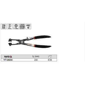 Alicates para Abrazaderas de Tubería Yato de 230 mm con Sistema de Bloqueo, Grado Industrial - Product Image 1