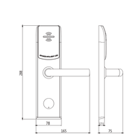 Cerradura Inteligente de Alta Gama para Hotel, de Acero 304, con Llave, Software para PC, Gestión de Usuarios, RFID, Manija Electrónica