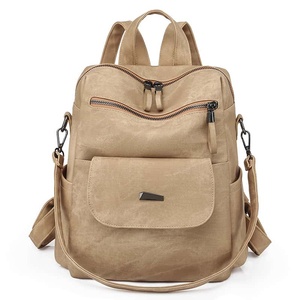 Pu Backpack With Detachable Strap Zipper Closure Softback Large Capacity Daily Use Women's Fashion Bag - Product Image 6