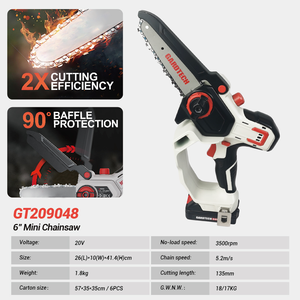 Vertak Rechargeable Battery Powered Chain <b>Saw</b> Handheld Cordless 6 Inch Mini Chainsaw for Tree Branches - Product Image 3