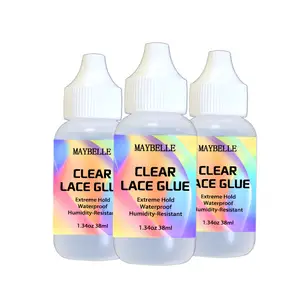 Private Label Waterproof Extreme Hold Invisible Hair Glue Lace Clear Adhesive Glue Wholesale