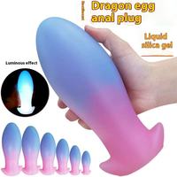 Set de Tapones Anales Súper Grandes con Forma de Huevo de Dragón, Control Eléctrico por Botón, Tapón Anal Suave para Hombres y Mujeres, Juguetes Sexuales Divertidos y Usables, SM