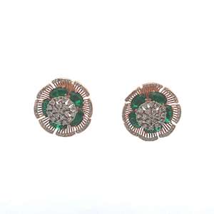 PENDIENTE Diamante En Oro Amarillo 18Kt Claridad VVS / DEF Joyería Fina para mujer pendiente de diamante - Product Image 1