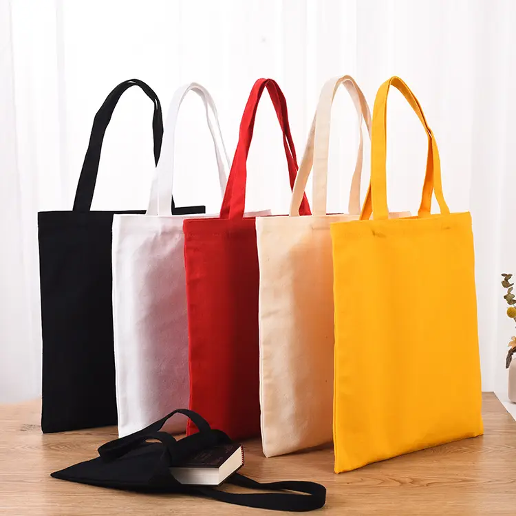 Custom logo reusable canvas cotton shopping bags Printed customize blank canvas tote bag for women Gift bag with logo