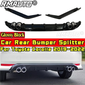 Diffuseur de pare-chocs arrière Corolla noir brillant style sport pour Toyota Corolla 2019-2022 Accessoires auto - Product Image 1