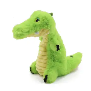 Custom Logo Furry Alligator Interactive Dog Chew Toy Squeak Toy Pet Items Toys for Pets