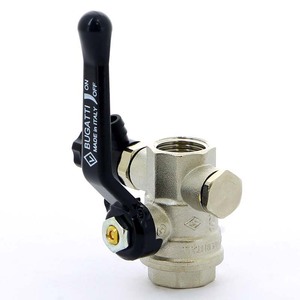 3/4 Inch Ball <b>Valve</b> with Drain <b>Tap</b> and Aluminum Lever Cap - Product Image 4