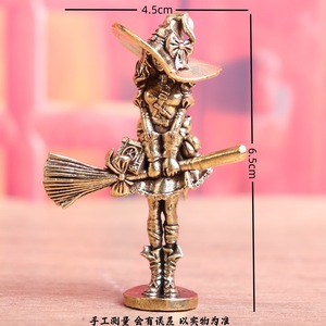 1 ud. Figura decorativa <span class=keywords><strong>de</strong></span> cobre <span class=keywords><strong>de</strong></span> brujas y princesas retro, objetos antiguos sólidos, artesanía decorativa para escritorio, adornos <span class=keywords><strong>de</strong></span> cobre - Product Image 6