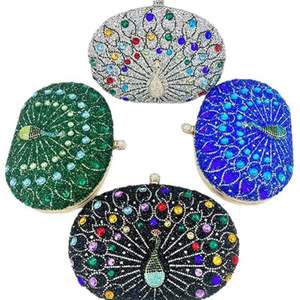 Simli Ayçiçeği Çantalar El Çantaları Kristal Çanta Clutch Çiçekli Gelinlik Balo Partisi Kadınlar İçin Bling Elmas Rhinestone Zincirli Çanta - Product Image 3