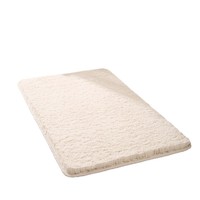 Tapis de bain extra épais à poils longs, antidérapant, absorbant, en peluche, lavable, pour douche et baignoire