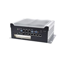 Pc Industri Tanpa Kipas Mini PCIE X16 dengan 9 Port Lan 2 COM Port untuk AI Visual Peralatan Otomasi