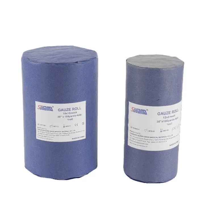 100%cotton surgical absorbent gauze roll with or without x-ray