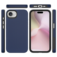 Coque hybride robuste antichoc en caoutchouc motif peinture à l'huile pour iPhone 16E/SE4/iPhone 17E, protection triangulaire blindée