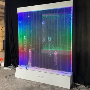 Indoor bubble wall <b>fountain</b> with color changing led light and remote control indoor wall partition - Product Image 1