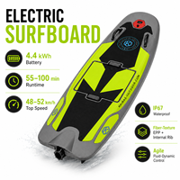 Planche de surf électrique avec batterie 4,4 kWh, planche de surf motorisée, vitesse de 48 à 52 km/h, corps en EPP, système de refroidissement par eau pour les sports nautiques