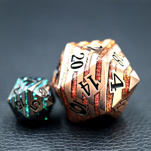 Xúc Xắc Đa Diện Kim Loại Hợp Kim Kẽm Chuyển Màu 33Mm D20 - Product Image 3