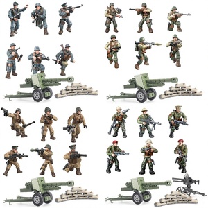 Modelo de Soldado Militar de la Segunda Guerra Mundial Articulado y Ensamblable para Comercio Exterior, Bloque de Construcción, Minifigura, Diorama, Escena, Juguete, Modelo de Plástico - Product Image 1
