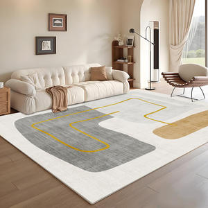 Alfombra Nórdica Abstracta Rectangular, Imitación de Cachemira, Cobertura Total, para Sala de Estar o Dormitorio, Decoración Moderna para el Hogar H-385 - Product Image 4