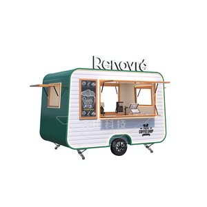 Renovtr Food Truck de 2 Ruedas, Acero Inoxidable, Estilo Retro Airstream, Cafetería al Aire Libre, Unidad Móvil de Catering - Product Image 1