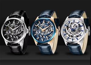 Drioshipping Brand Leather Men <b>Watch</b> Fashion Luxury Automatic <b>Mechanical</b> <b>Watch</b> 100m Waterproof <b>Watch</b> Relogio Masculino - Product Image 4