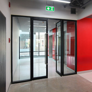 <span class=keywords><strong>Porte</strong></span> <span class=keywords><strong>d</strong></span>'<span class=keywords><strong>entrée</strong></span> moderne à double battant en verre, étanche, avec <span class=keywords><strong>rideau</strong></span> suspendu, pour usage hôtelier, type fenêtre à battant - Product Image 2