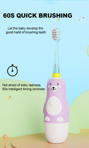 Juego de cepillos de dientes eléctricos recargables LULA para niños Cepillo de dientes sónico suave con cerdas de silicona con diseño de dinosaurios - Product Image 6