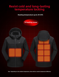 Chaquetas Calefactables Personalizadas, <span class=keywords><strong>Chaqueta</strong></span> Casual Cálida para Hombre, Talla Grande, Poliéster y Algodón, Abrigo Calefactable Recargable para <span class=keywords><strong>Invierno</strong></span> al Aire Libre - Product Image 3