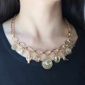 Kenjie diseño Original desmontable Ojo del diablo Tarot tarjeta Cactus estrella collar Europeo Americano moda acero inoxidable - Product Image 4