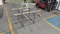 Table de travail pliante pratique pour le travail du bois avec roues, marque WEIKA, capacité de charge de 300 kg, garantie de 3 ans, hauteur réglable