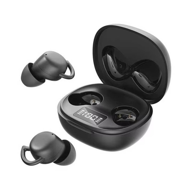 X70 Thin and Invisible Wireless Sleeping Headsets Bt 5.4 Handfree 9D Stereo Sports Gaming in Ear Earphones Type-C soft