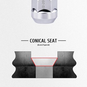 Écrou de <span class=keywords><strong>roue</strong></span> acorde, 10 pièces, Chrome argenté, pour <span class=keywords><strong>roue</strong></span> de voiture - Product Image 4