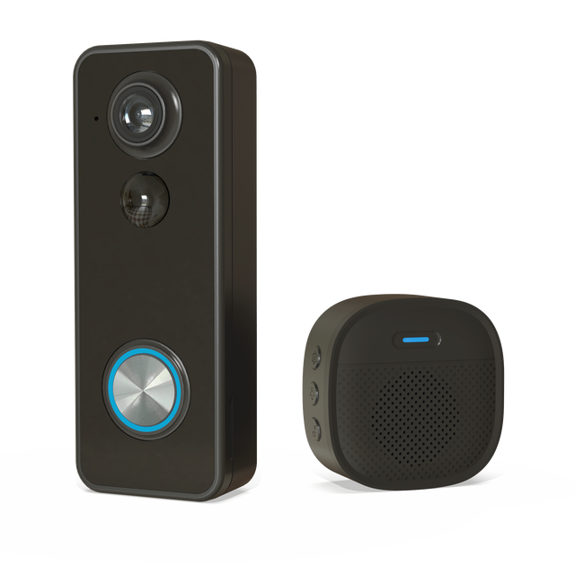 2025 Newest Waterproof Wireless with 360-degree Fisheye Lens Two-Way Audio Intercom Video Doorbell