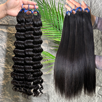Extensions de cheveux au crochet brésiliennes à ondulations profondes, pré-bouclées, avec fil invisible de haute qualité, pour femme, vente en gros