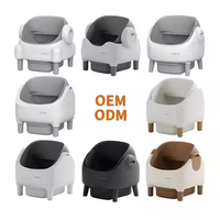 Litière Intelligente OEM Extra Large pour Chat avec Bac Ouvert Automatique, Fonction de Nettoyage Automatique par Télécommande, Facile à Nettoyer, Fournitures pour Animaux de Compagnie