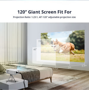 Projecteur portable <span class=keywords><strong>mini</strong></span> LCD intelligent L013 Full HD 3D avec luminosité ANSI intégrée, 110 lumens, 1,0 kg, garantie de 30 jours, directement de l'usine - Product Image 3