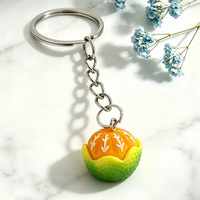 Hars PVC Kunstfruit Micro-Mini 3D Sleutelhanger Hangertje DIY Handgemaakt Aardbei Banaan Perzik Auto Accessoire