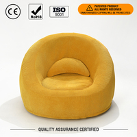 Canapé gonflable jaune moutarde, canapé gonflable de luxe, canapé gonflable pour le camping, pour la terrasse et le camping