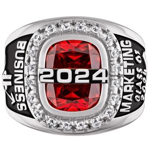 Tùy Chỉnh Trường Trung Học Lớp Nhẫn 925 Sterling Silver Bạc Cá Nhân Đại Học Vòng Tốt Nghiệp - Product Image 6