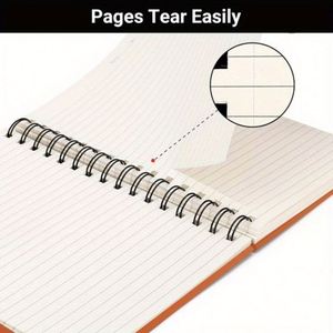 A5 Hardcover Spiral Address Book 100 Sheets <b>Lined</b> Paper for Travel Writing - Product Image 4